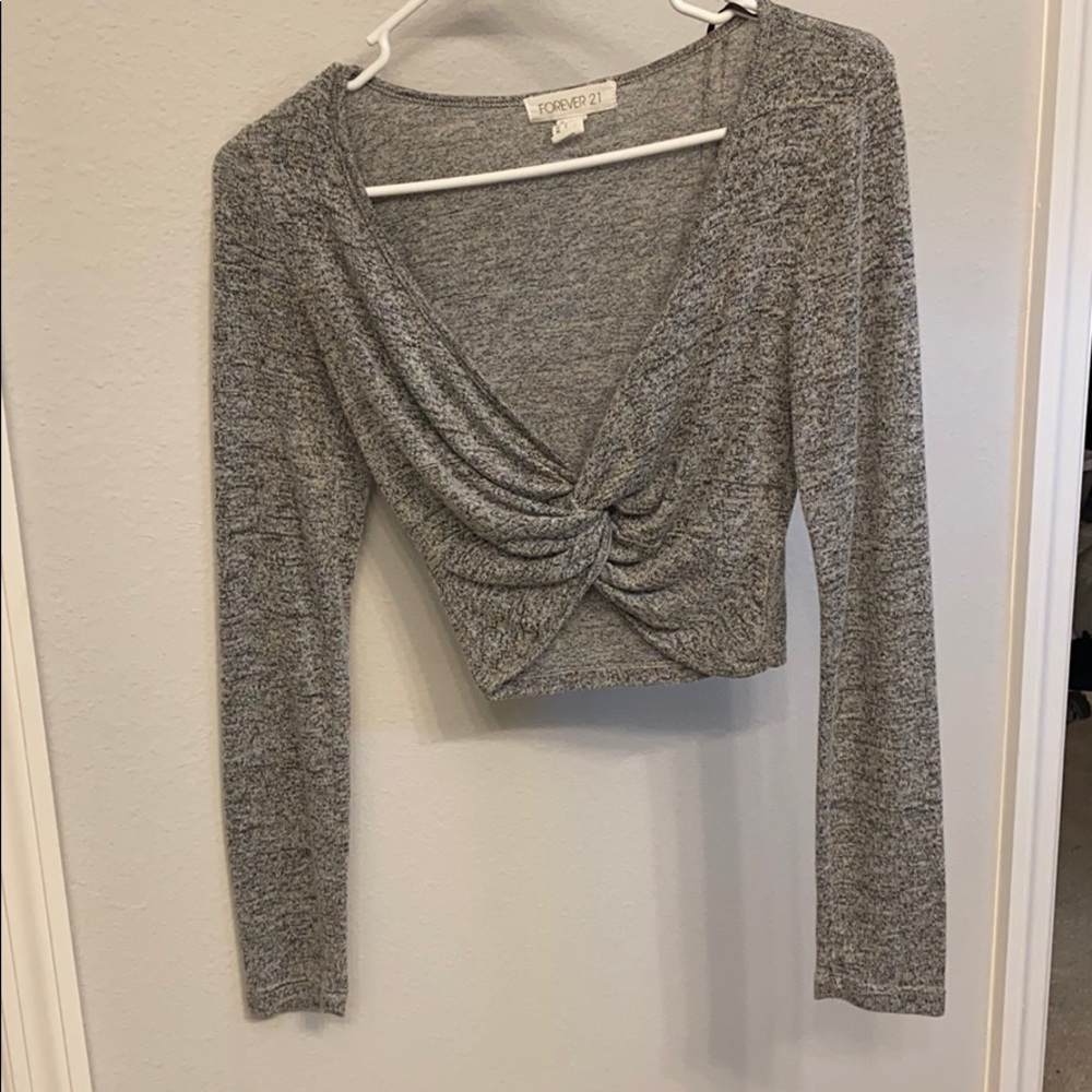 Forever 21 grey crop top